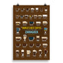 Zaragoza, Aragon, Spain Coffee Types Chart, High-Quality Poster Design