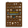 Zamboanga City, Philippines, Zamboanga del Sur Coffee Types Chart, High-Quality Poster Design