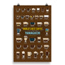 Yamaguchi, Japan, Yamaguchi Coffee Types Chart, High-Quality Poster Design