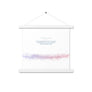 1 Corinthians 1:18, Bible Verse Quote, Aesthetic Purple & Blue, Mountains Scene, Hanging Poster, Christian Gift