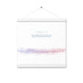 1 Corinthians 13:13, Bible Verse Quote, Aesthetic Purple & Blue, Mountains Scene, Hanging Poster, Christian Gift