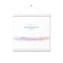 1 Corinthians 13:4, Bible Verse Quote, Aesthetic Purple & Blue, Mountains Scene, Hanging Poster, Christian Gift