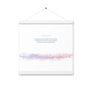 1 John 3:16, Bible Verse Quote, Aesthetic Purple & Blue, Mountains Scene, Hanging Poster, Christian Gift