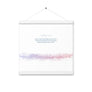 2 Timothy 2:15, Bible Verse Quote, Aesthetic Purple & Blue, Mountains Scene, Hanging Poster, Christian Gift