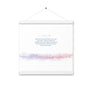 1 Peter 1:3, Bible Verse Quote, Aesthetic Purple & Blue, Mountains Scene, Hanging Poster, Christian Gift