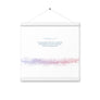 1 Corinthians 1:18, Bible Verse Quote, Aesthetic Purple & Blue, Mountains Scene, Hanging Poster, Christian Gift
