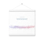 Psalms 27:8, Bible Verse Quote, Aesthetic Purple & Blue, Mountains Scene, Hanging Poster, Christian Gift