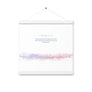 1 Corinthians 2:16, Bible Verse Quote, Aesthetic Purple & Blue, Mountains Scene, Hanging Poster, Christian Gift