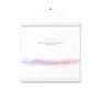 1 John 4:11, Bible Verse Quote, Aesthetic Purple & Blue, Mountains Scene, Hanging Poster, Christian Gift