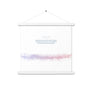 1 John 3:16, Bible Verse Quote, Aesthetic Purple & Blue, Mountains Scene, Hanging Poster, Christian Gift