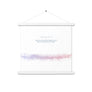 1 Corinthians 14:33, Bible Verse Quote, Aesthetic Purple & Blue, Mountains Scene, Hanging Poster, Christian Gift