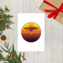 Travel Sticker Design with Retro Sunset Styling