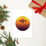 Travel Sticker Design with Retro Sunset Styling
