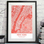 Coral Blush New York City Map - Printable