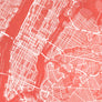 Living Coral Room Decor showing Manhattan NYC