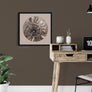 Fossil Ammonite Rock Wall Art for the Living Room; Cream Spiral Abstract Shell Circular Contemporary
