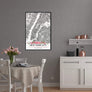 New York City Map with Peony Flowers - Printable
