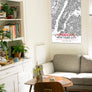 New York City Map with Peony Flowers - Printable