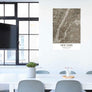Putty and Beige Manhattan art on office wall