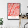Coral Blush New York City Map - Printable