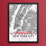 New York City Peony Flowers Map