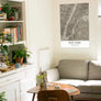 Putty and Beige Manhattan NYC Framed artwork in living room