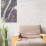 CMYK New York City Artwork near chair