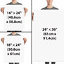 Image showing three image sizes for poster and framed artwork.