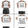 Image showing four image sizes for poster and framed artwork.