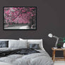 Cherry Blossom Trees Framed Photo Art in bedroom