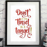 don't get your tinsel in a tangle Christmas printable