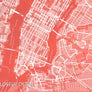 Coral Blush New York City Map - Printable