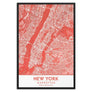 Coral Blush New York City Map - Printable