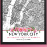 New York City Peony Flowers Map