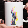CMYK Artwork of Lady Statue of Liberty in Manhattan mug
