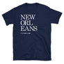 New Orleans City Coordinates Tshirt in navy blue