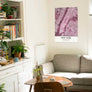 Black Rose Print Poster Showing Manhattan in living room
