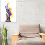 CMYK Artwork of Lady Statue of Liberty near chair