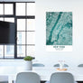 Manhattan New York City in Teal office