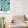 NYC poster with chair