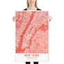 Large framed coral themed artwork for dining area idea