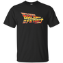 Christian themed back in the future tshirt in black