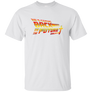 Christian themed back in the future tshirt in white