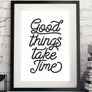 Patience Quote,Love is Patience,Good Things Take Time, patience print,good things print,patience printable,patience kindness poster download