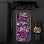 Pretty Dark Purple Roses Pattern Gift for Teen Girls & Women, Quality iPhone Case Birthday Gift