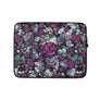 Aesthetic Dark Purple Roses Flower Pattern Butterfly Floral Lightweight Laptop Cover Sleeve Case Bag Accessory, Internal Padded Zipper, Gift