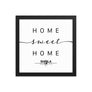 Shimla,himachal Pradesh, India Home Sweet Home With Map Coordinates Framed Artwork