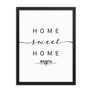 Wichita, Kansas, USA Home Sweet Home With Map Coordinates Framed Artwork