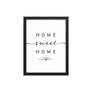 Newcastle Upon Tyne, England, UK Home Sweet Home With Map Coordinates Framed Artwork