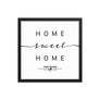 Fort Wayne, Indiana, USA Home Sweet Home With Map Coordinates Framed Artwork